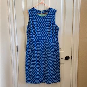 Sleeveless Green&blue Lands End Dress